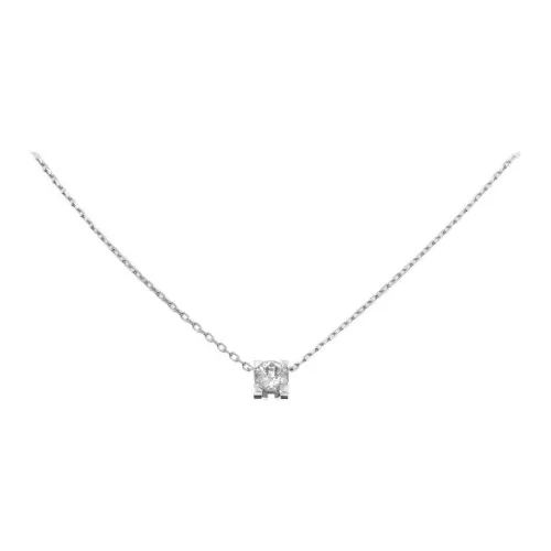 Cartier C DE CARTIER 18K Белое золото Ожерелье Унисекс
