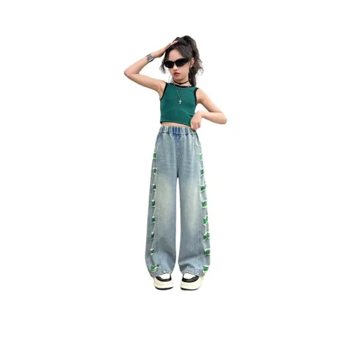 MY LITTLE PONY Джинсы Джинсовый синий Зеленый Рваные Детский