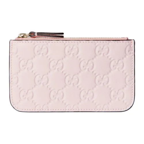 GUCCI GG Emblem Кожа Key Pouch Стандартный Женский Розовый