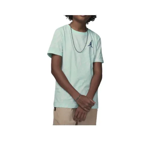 Джордан T Рубашка Бирюзовый Зеленый Подростки
