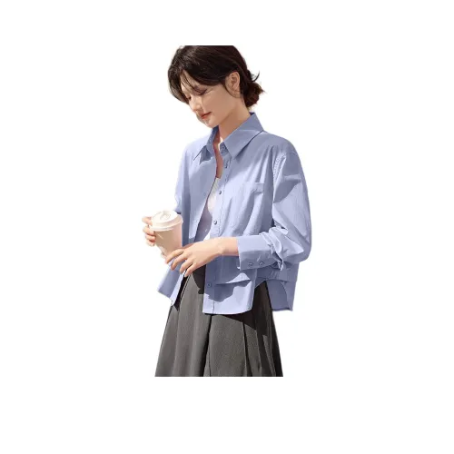 XWI Небесно-голубой Женские Рубашки