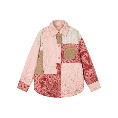 UOOYAA Хлопковый пуховик женский с принтом