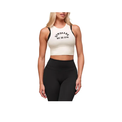 GYMSHARK Белый Женские Спортивные Майки Без Рукавов