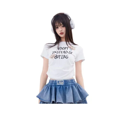 LALABOBO Экрю Женские Рубашки T