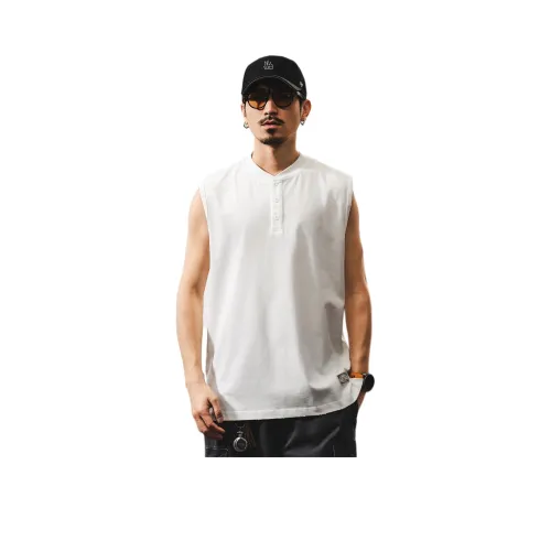 JIELEINUO Белый Мужской Топы без рукавов