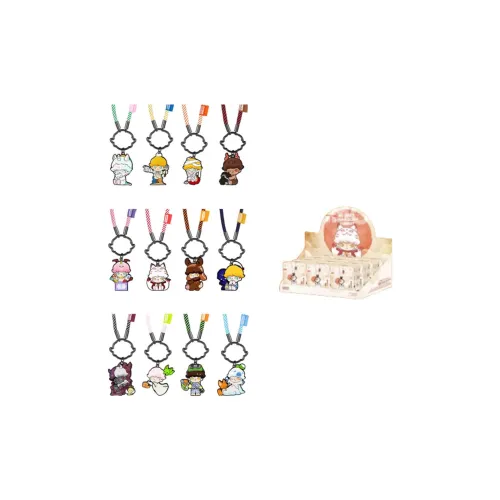 POP MART Dimoo Нет Sleeping Allowed Tonight Коллекция Подвеска Слепые коробки Один Mystery Коробка Целая коробка 12 шт