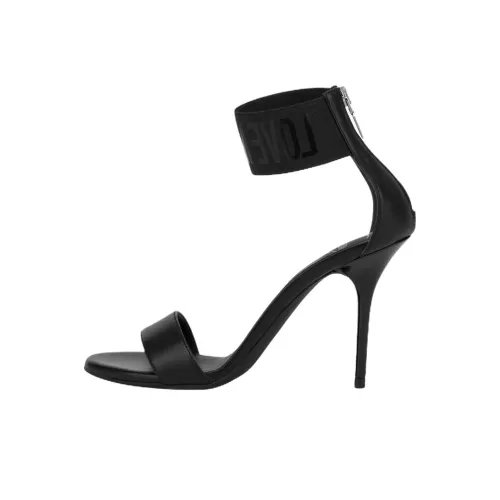 LOVE MOSCHINO One Ремешок Сандалии 9,5 см Женские Черные