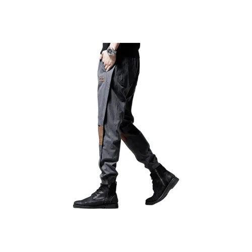 VUAS Весенние Повседневные Брюки Унисекс Черный Серый Хаки