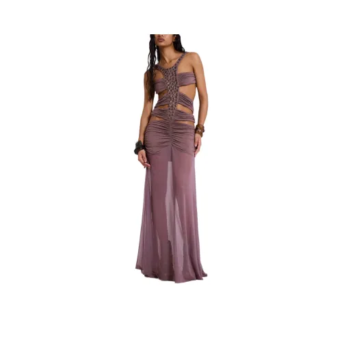 Jaded London Hadassa Cut Out Hand Beaded Maxi Dress Slip Платье Женские