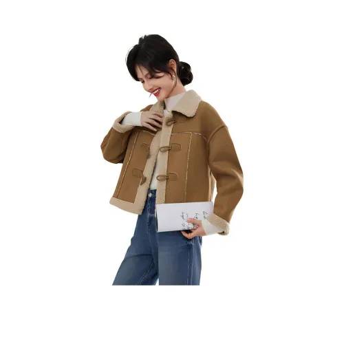 XINFEIYU Куртки и пальто женские хаки