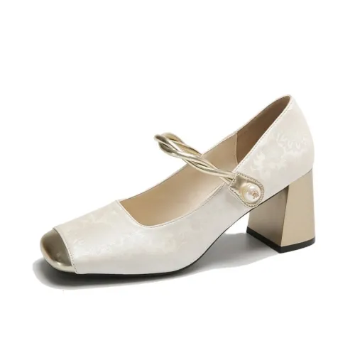 DFOA Грубый каблук Туфли Мэри Джейн Женские