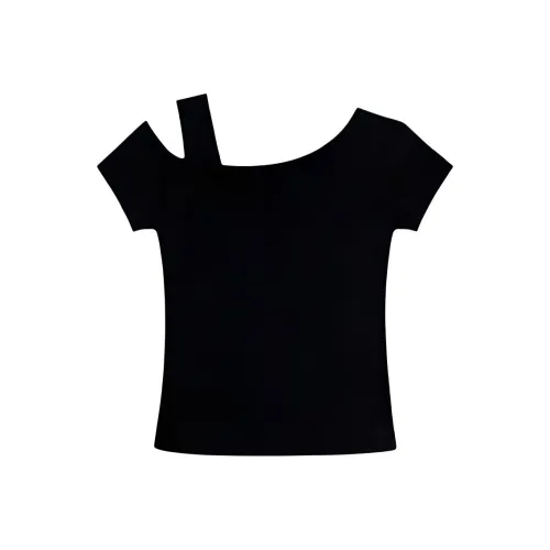 IUNOP Стильный Летний Однотонный Off Плечо T-Рубашка Женская