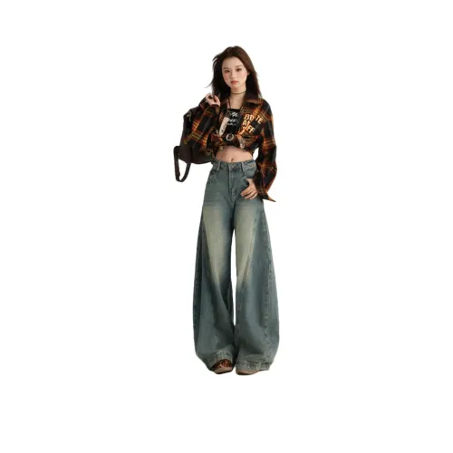 Jenna Chun Джинсы Женские Винтаж Синий