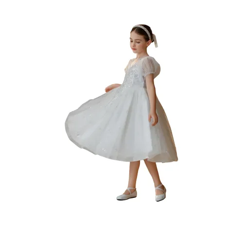 Huatianc Детское платье Белое Дошкольное