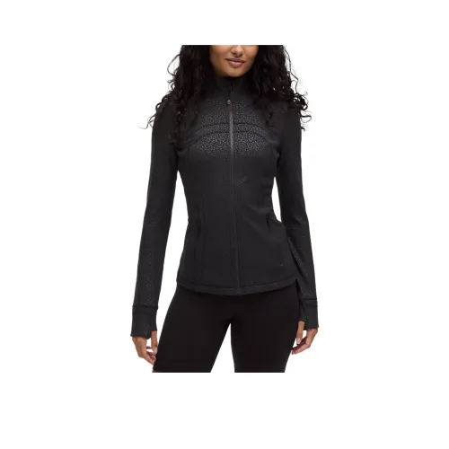 lululemon Define SS25 Куртки Пальто Женские Леопардовый принт Daisy Тисненый Черный