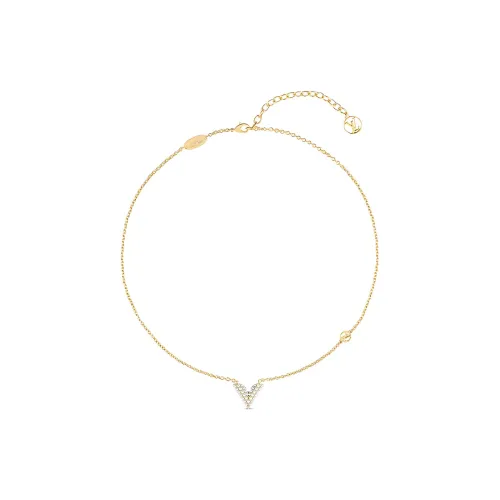 LOUIS VUITTON ESSENTIAL V Metal Necklaces Золотой Женские