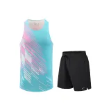 Комплект одежды (Барселона, синий топ без рукавов + черные шорты)