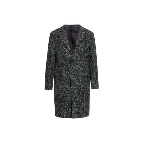 ETRO Черный Серый Цвет Мужское Пальто