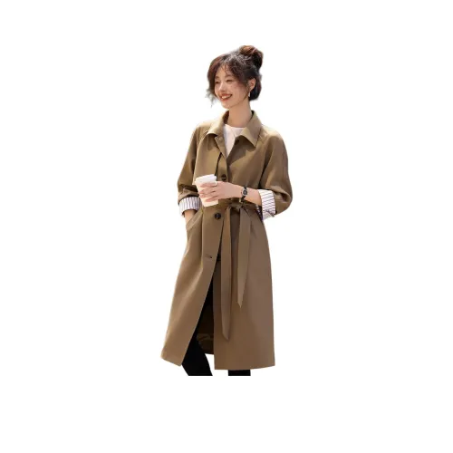 Mo Han Yi Mei Тренчкот Женский Хаки