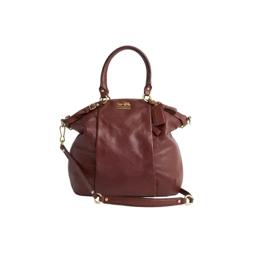 COACH Lindsey Кожа Одно плечо Ручная сумка Сумка через плечо Большая Женская Латунь