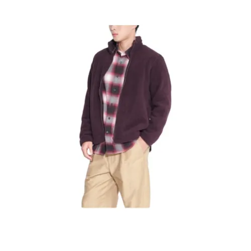 UNIQLO Бархат Feel Пальто Унисекс Бордовый