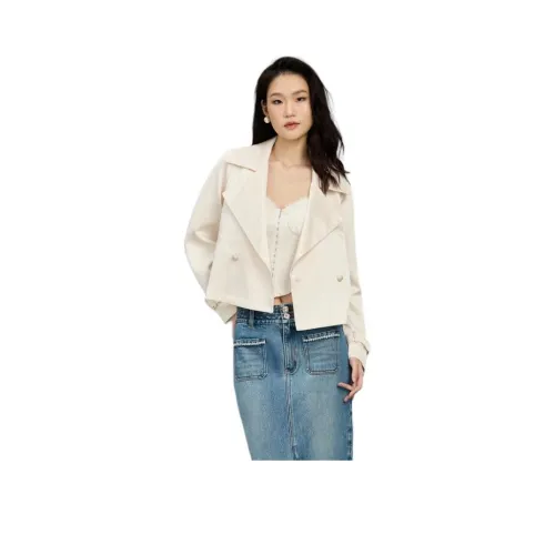 BEBE Тренчкот Женский Natural White