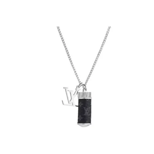 LOUIS VUITTON Monogram Eclipse Brass Necklaces Мужской