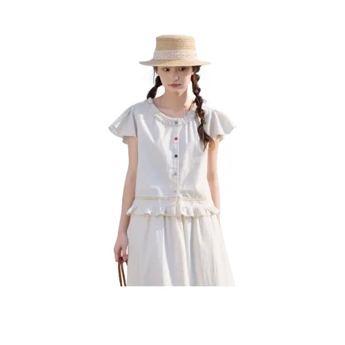 ZIHAN Бежевые Женские Футболки