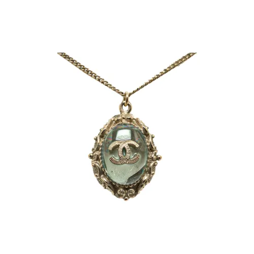 CHANEL CC Золотое Покрытие Смола Ожерелья Женские Золото