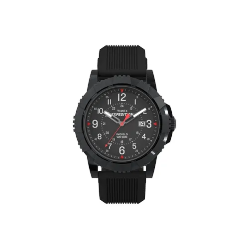 TIMEX Мужские часы Кварцевый механизм Силиконовый ремешок Серый циферблат