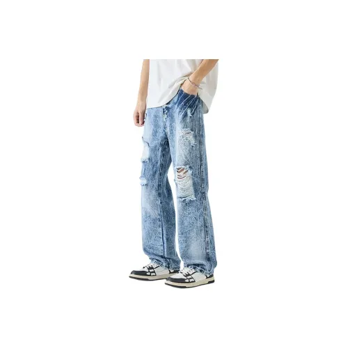 Мед Синий Унисекс Джинсы