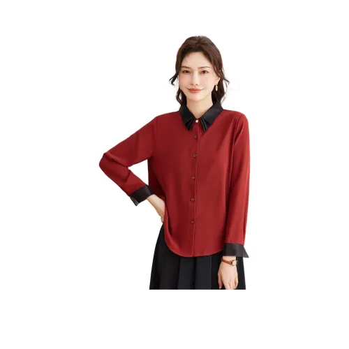 TERRE BLEUE Женские рубашки красного цвета