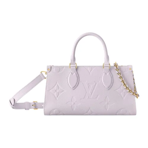 LOUIS VUITTON ONTHEGO EAST WEST Тисненая крупнозернистая текстура коровьей кожи сумка через плечо сумка женская фантастический фиолетовый