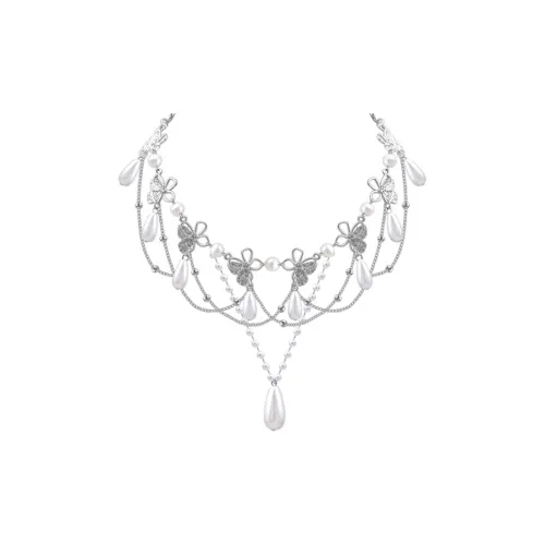 KING OF BLING Сплав Циркон Искусственная жемчужина Ожерелья Женские