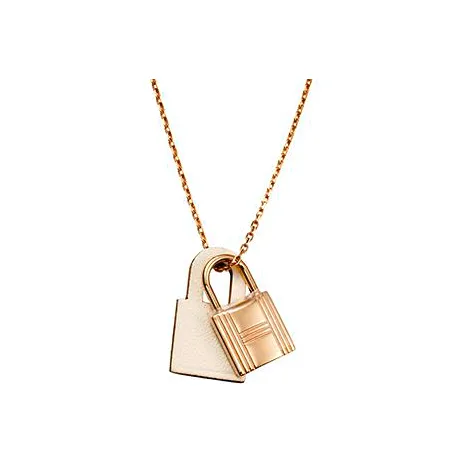 HERMES Ожерелья Серый Белый Розово-золотой Женские