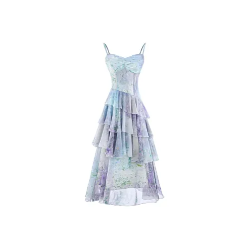 SEAR OFFICIAL Цветочный Фиолетовый Женские Слиплатья