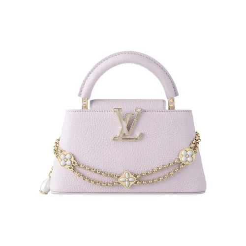 LOUIS VUITTON Capucines Taurillon Коровья кожа Сумка через плечо Сумка Мини Женская Dream Фиолетовый