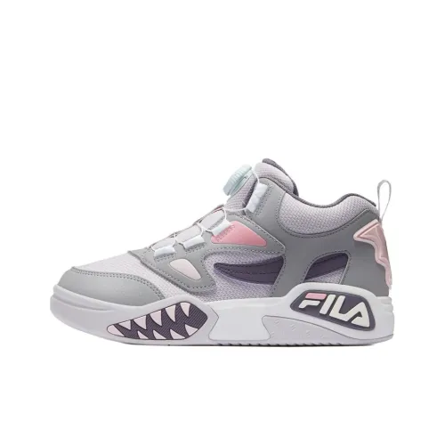 FILA KIDS Наследие FHT Устойчивый к истиранию MID Топ Детские Скейтбординги Светло-фиолетовый Дождь Серый Подростки