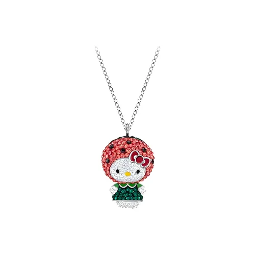 Swarovski Hello Kitty Ожерелье Белое, с золотым покрытием Женское