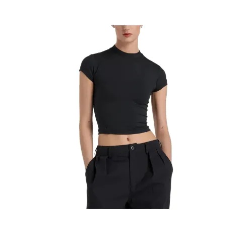 New Balance совместная брендированная стандартная футболка T женская черная