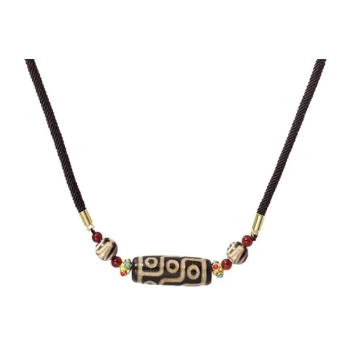 BNNYW Цветное глазурное нефритовое ожерелье унисекс