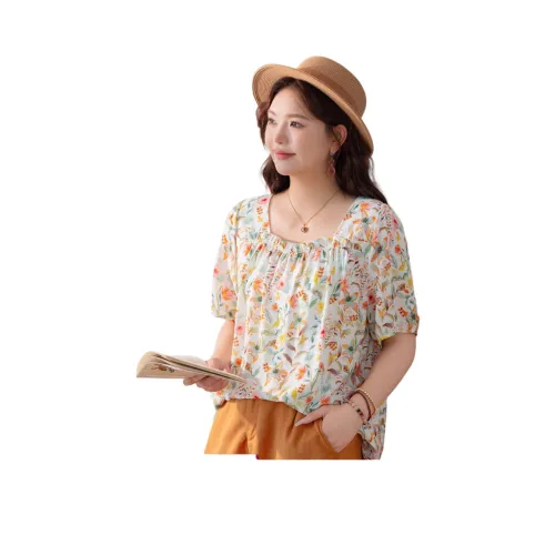 MSSHE Подсолнечно-желтые Женские Рубашки