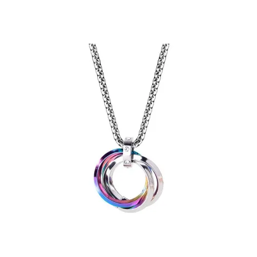 FOREVER MELODY Титановые стальные ожерелья унисекс серебряные