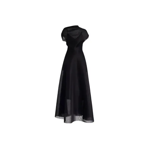 Leather Cat Черные Женские Платья без рукавов