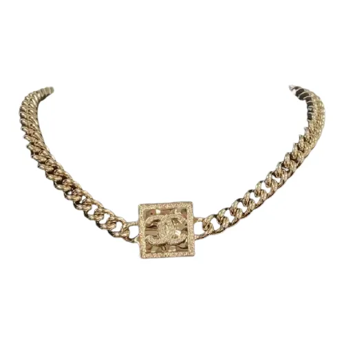 CHANEL Металлические ожерелья Золотой Женские