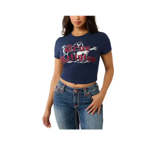 TRUE RELIGION T-рубашка Женская Морской Синий