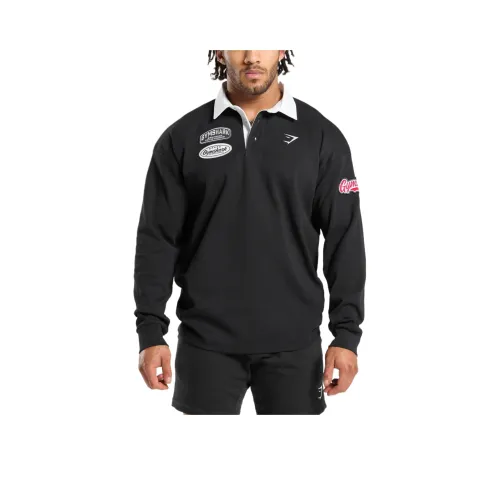 GYMSHARK Поло Мужское Черное