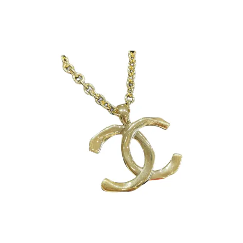 CHANEL Double C Металлические ожерелья Женские Золото