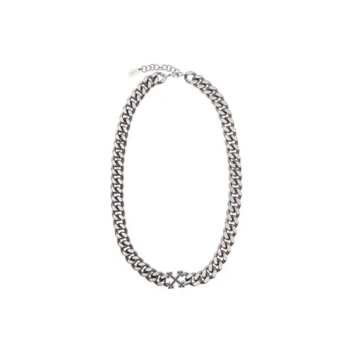 Off Белый Brass Necklaces Мужской