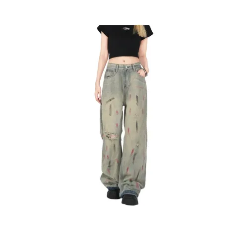 FOREST LIBRARY Светло-синие унисекс джинсы